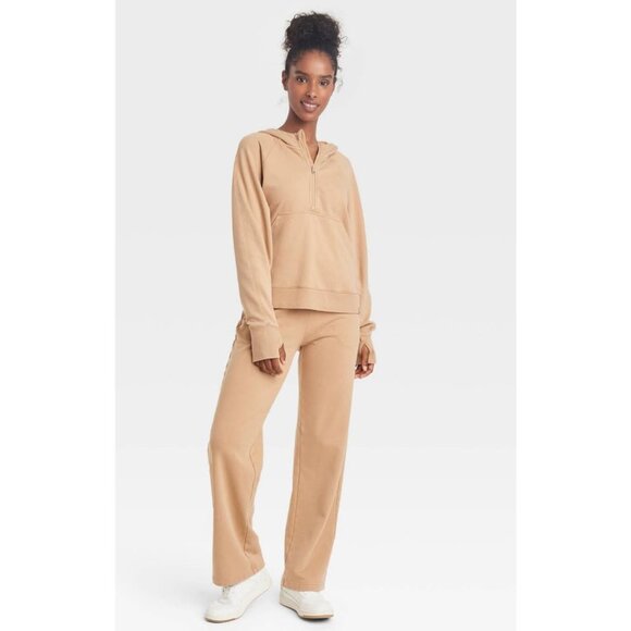 JoyLab Beige Half Zip Fleece Pullover Sweatshirt Size XL - Picture 3 of 7